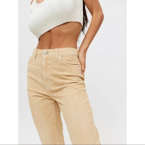 BDG Color Corduroy High-Waisted Mom Pant Tan - Picture 2 of 5